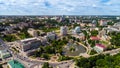 Lipetsk, Russia - July 11. 2017. View from the top of Revolution Square and Komsomolsky Pond