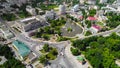 Lipetsk, Russia - July 11. 2017. View from the top of Revolution Square and Komsomolsky Pond