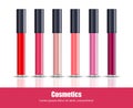 Lipgloss beauty collection icons template vector Royalty Free Stock Photo