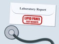 Lipid panel medical test results Royalty Free Stock Photo