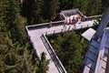 2015-07-04 Lipno nad Vltavou, Czech republic - tourists standing on a wooden footbridge of new tourist attraction