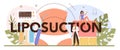 Liposuction typographic header concept. Idea of modern body correction Royalty Free Stock Photo