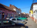 LIPOVA, ARAD, ROMANIA, 20 FEBRUARY, 2021: Historic view of the city center of Lipova, Arad county. Royalty Free Stock Photo