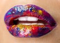 Lips art make-up Royalty Free Stock Photo