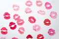 Lips background at white