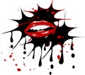 Lips and blots Royalty Free Stock Photo