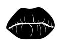 Lips closed cartoon vector symbol icon design. Beautiful illust