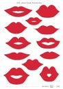 Lips collection Printable Photo Booth Prop