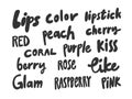 Lips, color, lipstick, red, peach, cherry, coral, kiss, like, pink, glam, rose, raspberry. Sticker for social media