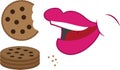 Lips Eating Cookies