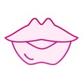 Lips flat icon. Kiss pink icons in trendy flat style. Mouth gradient style design, designed for web and app. Eps 10.