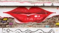 Lips graffiti