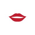 Lips icon cosmetic logo 