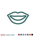 Lips icon, kiss icon, logo, illustration, sign symbol for design