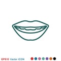 Lips icon, kiss icon, logo, illustration, sign symbol for design