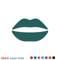 Lips icon, kiss icon, logo, illustration, sign symbol for design