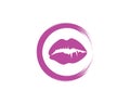 lips icon vector template design Royalty Free Stock Photo