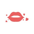 Lips love icon design template vector isolated Royalty Free Stock Photo
