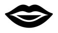 Lips Mouth Icon for Speaking or Beauty Concepts, vector design Generative AI Royalty Free Stock Photo