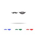 lips and mustaches icons. Elements of wedding in multi colored icons. Premium quality graphic design icon. Simple icon for website Royalty Free Stock Photo