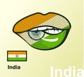 Lips with national flag