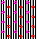 Lips pattern. Vector seamless pattern with woman`s red and pink kissing flat lips isolated on white