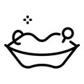 Lips piercing icon, outline style Royalty Free Stock Photo