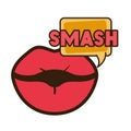 Lips saying smash avatar character