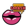 Lips saying smash avatar character