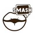 Lips saying smash avatar character