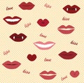 Lips seamless pattern Royalty Free Stock Photo