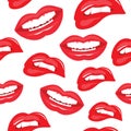 Lips seamless pattern