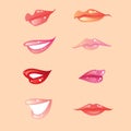 Lips set Royalty Free Stock Photo