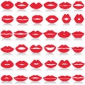 Lips set isolated