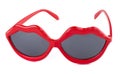 Lips shapes red sunglasses Royalty Free Stock Photo