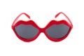 Lips shapes red sunglasses Royalty Free Stock Photo