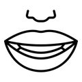 Lips sound articulation icon outline vector. Animation mouth