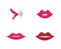 Lips symbol illustration Royalty Free Stock Photo