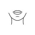 Lips tongue line icon. Body part element. Premium quality graphic design. Signs, outline symbols collection, simple thin line icon