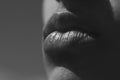 Lips of woman with adorable, plump mouth