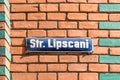 Lipscani Historical Street Sign In Bucharest Royalty Free Stock Photo