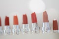 Lipstic collection ,Beautiful cosmetic over beautiful bokeh background.