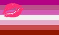 Lipstic lesbian pride flag - one of the sexual minority of LGBT community