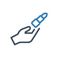 Lipstick Application Hand Icon Royalty Free Stock Photo