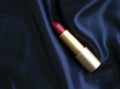 Lipstick beautiful luxury present best makeup leather a silk background elegance holiday shining