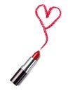 lipstick beauty make up heart love Royalty Free Stock Photo