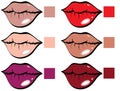 Lipstick color palette