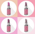 Lipstick colorful set collection icons template vector