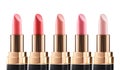 Lipstick Colors. Different Shapes Of Makeup Product. Royalty Free Stock Photo