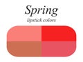 Lipstick colors for spring type.